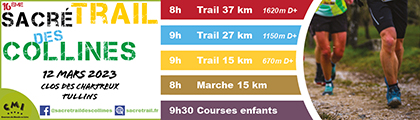 CMI - Bannière newsletter Sacré Trail des Collines 2023